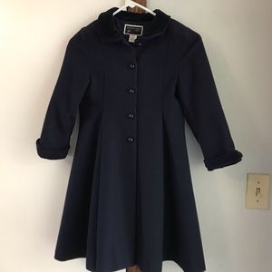 Girls size 6 wool blend long coat